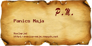 Panics Maja névjegykártya